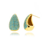 Drop blue earrings