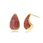 Drop pink earrings