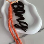 Orange bag charm