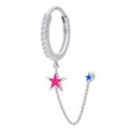 Blue star earrings