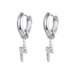 Drone silver earrings