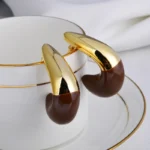 Ivory brown earrings